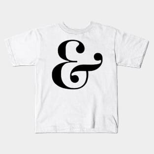 Ampersand Typography Text Design Kids T-Shirt